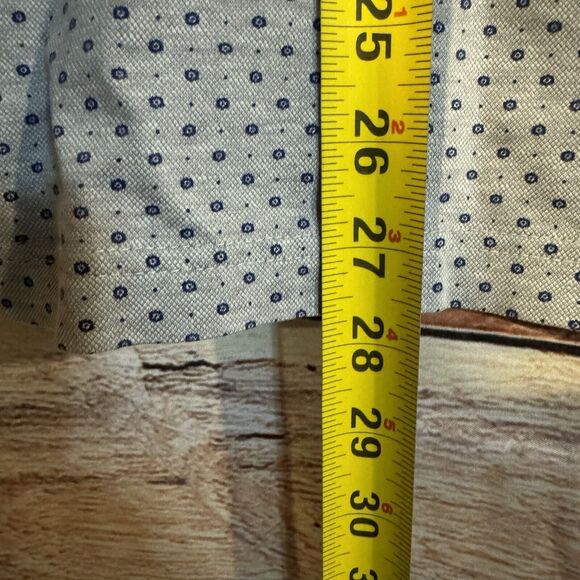 Peter Millar Crown Large Polo Shirt Men's Golf Gray Blue Floral Pattern Outdoor - Picture 5 of 6